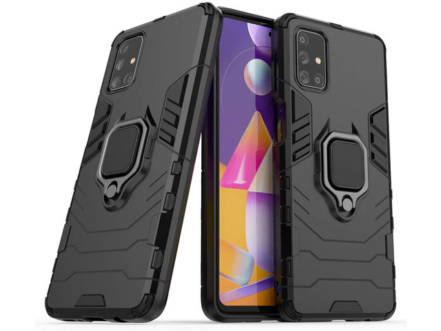 Pouzdro Alogy Stand Ring Armor pro Samsung Galaxy M31s černé