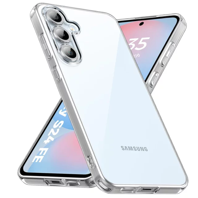 Etui do Samsung Galaxy S24 FE obudowa ochronna na telefon Alogy HybridShield™️ Case Przezroczyste + szkło hartowane