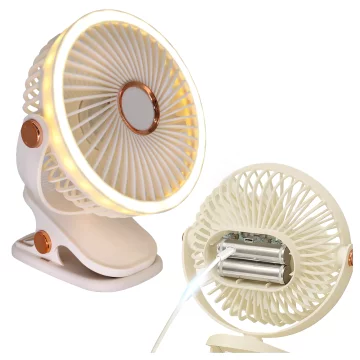Ventilátor Větrník Větrník Přenosný klip Alogy Stolní dětský kočárek Akumulátorový bílý
