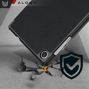 Hülle für Lenovo Tab M8 4gen TB300XU TB300FU Book Cover Case Gehäuse Case Alogy Schwarz Glas
