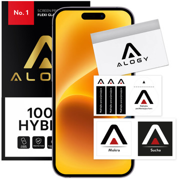 Hybridglas für Apple iPhone 14 Pro Max Vollbild Alogy Flexi Full Glass 9H Schutzglas Bruchsicher