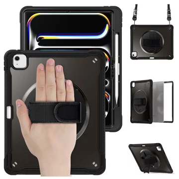 360 Armored Case with Pencil Holder for Apple iPad Air 11" (2024,2025) / Air 10.9" (2020,2022) / Pro 11 (2018) Alogy Pirate 360 ​​Case Tablet Case Black