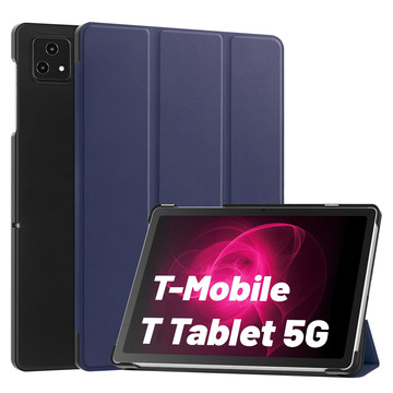 Glass case for T-Mobile T Tablet 5G 10.36" tablet case Alogy Book Cover Case Navy Blue Free Stylus