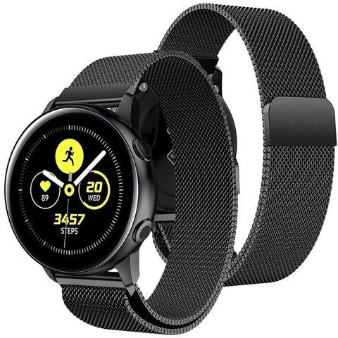 Milánský náramek Alogy pásek z nerezové oceli pro 22mm chytré hodinky Black