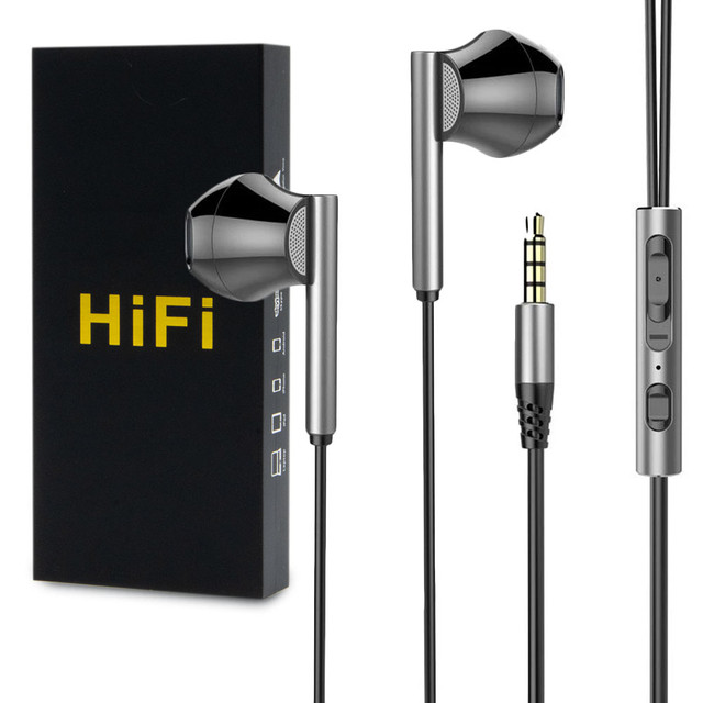 Kabelová sluchátka Alogy Hi-Res Bass Earphones s 3,5 mm mini jack konektorem Černá