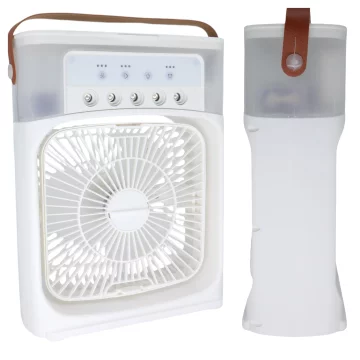 Stolní ventilátor stojící ventilátor malé oběhové čerpadlo s klipem bezdrátové ruční 500mAh USB-C Alogy White