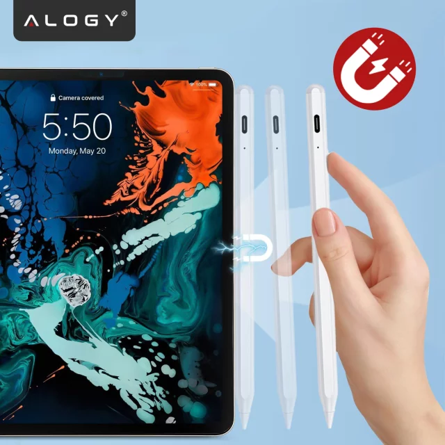 Rysik Alogy Stylus Pen Pencil dotykowy do ekranów telefonu tabletu do Apple iPad / iPhone Biały