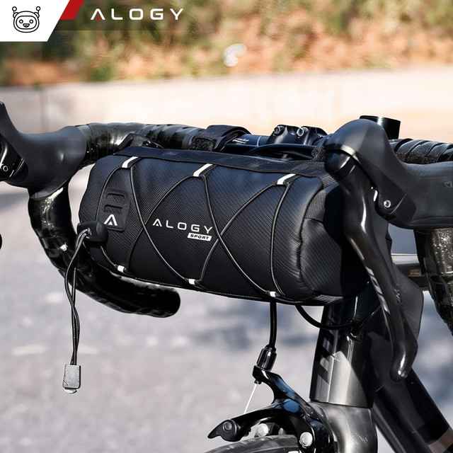 Brašna na tašku na kolo 2,5 l rám na řídítka rám na tašku obal na tašku 23,6 x 10,5 x 10 cm (S) Alogy Sport černá