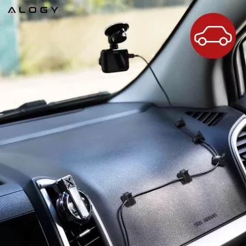 Samolepicí příchytky x100 stolní organizér kabelů organizér kabelů šňůry pro stolní stůl 3M Alogy páska [100ks]