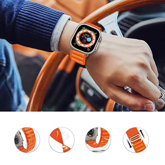 Alogy Sportarmband für Apple Watch 4/5/6/7/8/SE/Ultra (42/44/45/49 mm) Orange