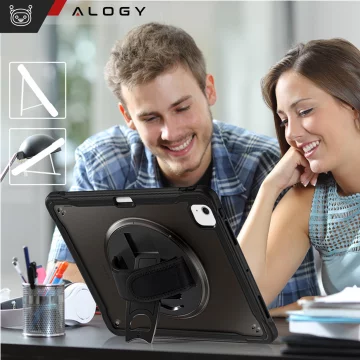 360 Armored Case with Pencil Holder for Apple iPad Air 11" (2024,2025) / Air 10.9" (2020,2022) / Pro 11 (2018) Alogy Pirate 360 ​​Case Tablet Case Black