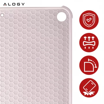 Hülle für Apple iPad 10.2 9 Gen 8/7 2021/2020/2019 Smart Pencil Case Alogy TPU Tablet Cover Rosa Glas