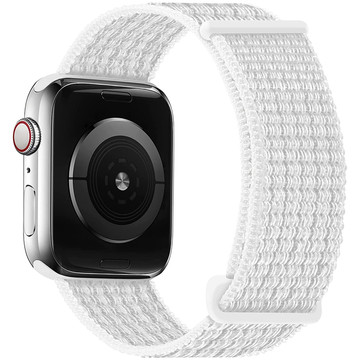 Alogy Nylon Strap with Velcro for Apple Watch 1/2/3/4/5/6/7/8/SE/Ultra (42/44/45/49mm) White