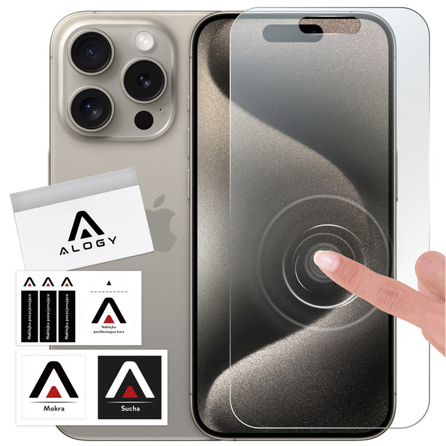 Hybridní sklo pro Apple iPhone 15 Pro na obrazovku Alogy Flexi Glass 9H ploché na obrazovku