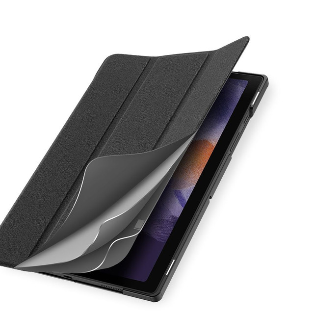 Dux Ducis Domo Flip Case for Samsung Galaxy Tab A8 10.5 X200/ X205 Black Foil Stylus Pen