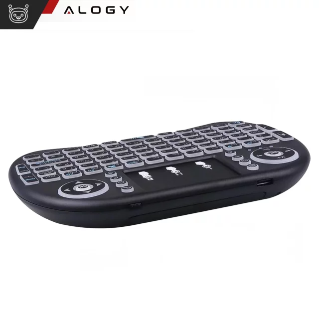 Bezprzewodowa mini Klawiatura Alogy podświetlana 3 kolory touchpad