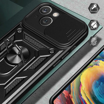Alogy Camshield Stand Ring Case with Camera Cover for Apple iPhone 14 Plus