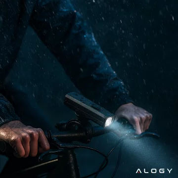 Světlo na kolo Přední LED světlo na kolo Osvětlení na kolo Vodotěsné IPX5 Alogy P12 Bike Light Black