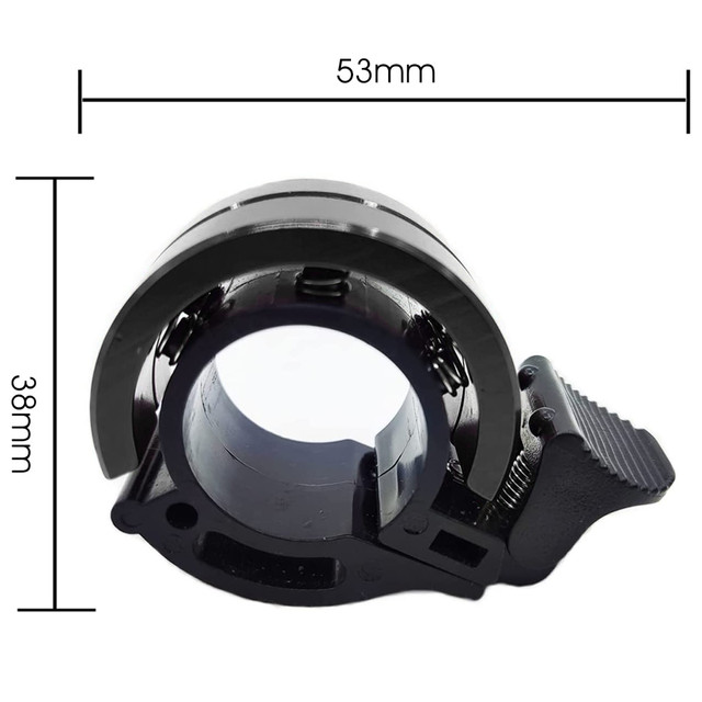 Alogy Metal Bell aluminum alloy bicycle bell for handlebar bicycle universal double row Black