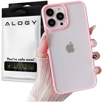 Protective case Alogy Hybrid Candy Case for Apple iPhone 13 Pro pink-transparent Glass