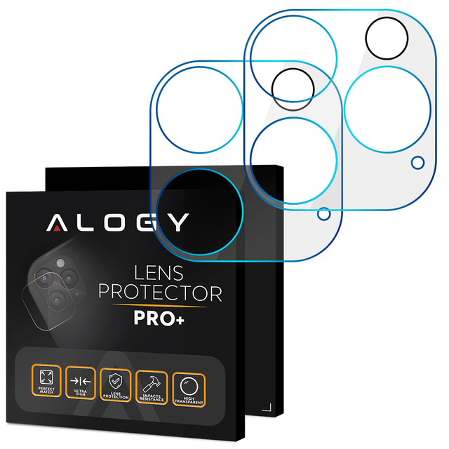 2x Alogy Schutzglas für Kameraobjektiv für Apple iPhone 14 Pro / 14 Pro Max