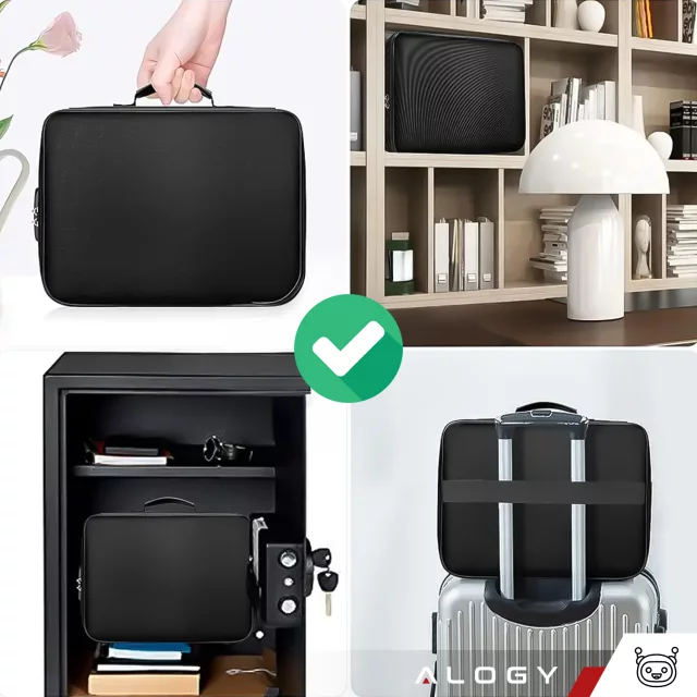 Pouzdro na iPhone 14 Pro Mag Safe Matt Case Cover matné Alogy Ring obrněné pouzdro na telefon černé