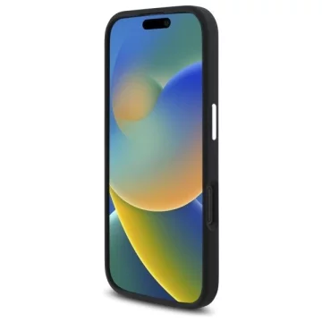 Silikonový kryt pro iPhone 16 AMG s grafikou, MagSafe, červený a černý