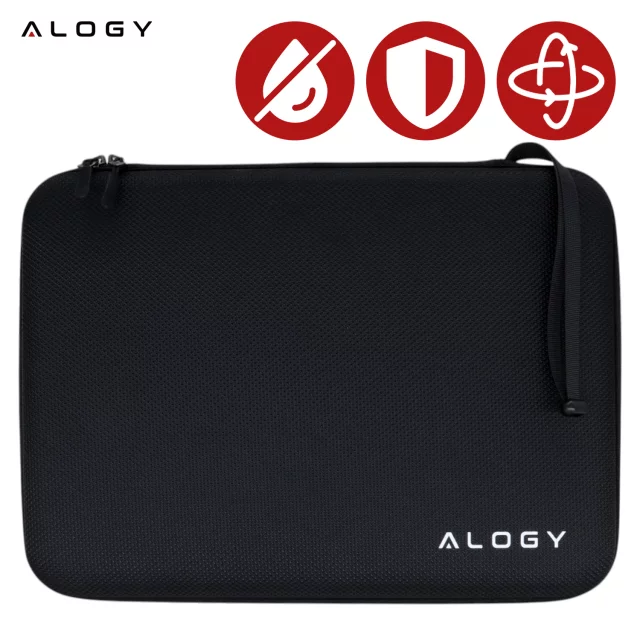 Laptop-Hülle, MacBook Air Pro 13,3 Zoll Alogy Hartschaum-Tasche, Schutzhülle für 13–14 Zoll Laptops, Schwarz