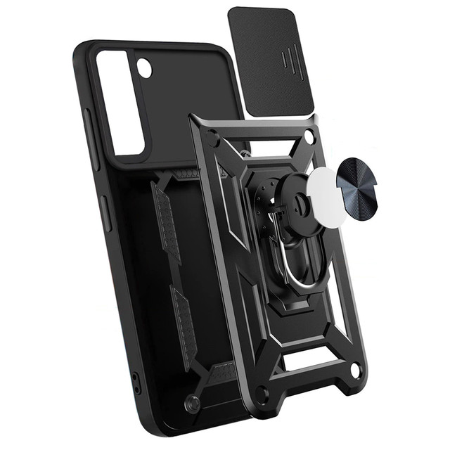 Alogy Camshield Stand Ring Camera Case for Samsung Galaxy S22 Plus black