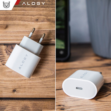 Rychlá a výkonná 35W USB-C nástěnná nabíječka USB typ C PD GaN pro iPhone Alogy White