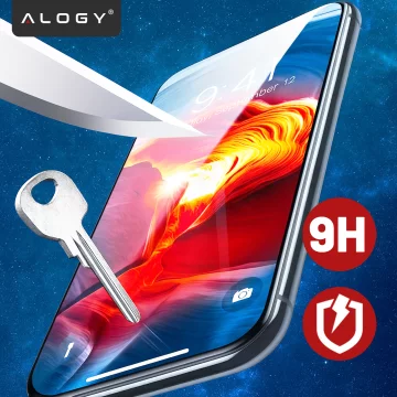 Shatterproof 9H Hybrid Glass for Zebra TC22/TC27, Full Flat, Flexible and Resistant, Alogy FlexiGlass™ Full – Transparent