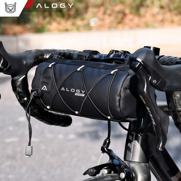 Brašna na tašku na kolo 2,5 l rám na řídítka rám na tašku obal na tašku 23,6 x 10,5 x 10 cm (S) Alogy Sport černá