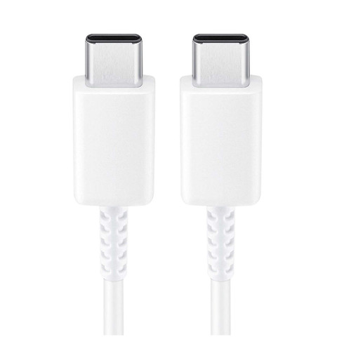 Original Samsung USB-C-auf-USB-C-Kabel EP-DW767 zum Aufladen, 1,8 m, 3 A, 25 W/45 W, Weiß