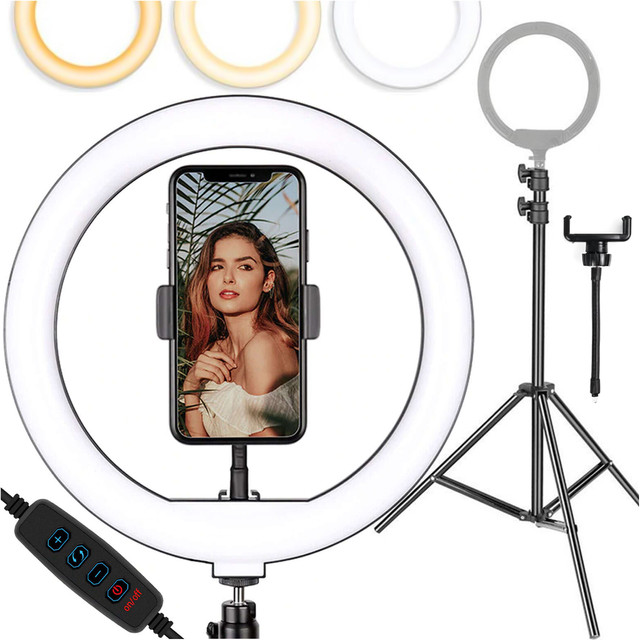 Alogy Ring A33 photographic ring lamp for makeup photos tripod