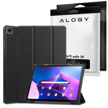 Alogy Book Cover Case für Lenovo M10 Plus 10.6" TB-125F / TB-128F Schwarzes Glas