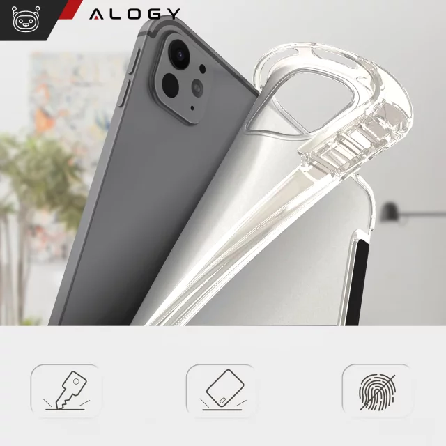 Case for iPhone 14 Pro Mag Safe Matt Case Cover matte Alogy Ring armored phone case Black