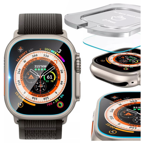 Tempered Glass for Apple Watch Ultra 2 / Ultra 49mm for Alogy Screen Protector 9H with Positioning Frame