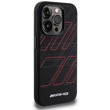 Etui do iPhone 15 Pro AMG Silicone Rhombuses MagSafe czarne