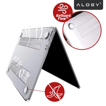 Etui Alogy Hard Case für Apple Macbook Air 13 2022 M2 A2681 13,6" Przezroczyste