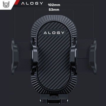 Alogy 3in1 Car Phone Holder for Window Window for Dashboard Grille Cockpit Black USB-C Cable 2.4A 1m