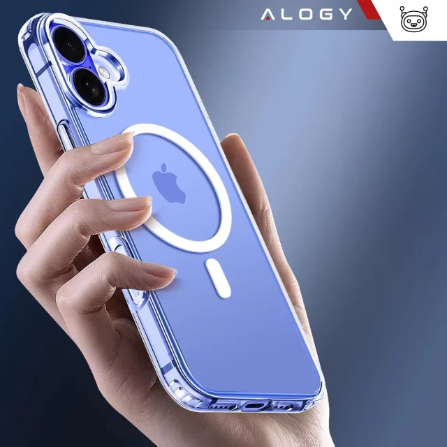 Pouzdro pro Apple iPhone 16 Alogy Anti-Shock Hybrid Case pro MagSafe Transparent