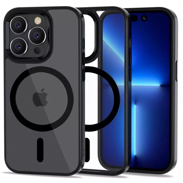 Ochranné pouzdro Magmat MagSafe pouzdro na telefon pro Apple iPhone 14 Pro Max Black/Clear Glass