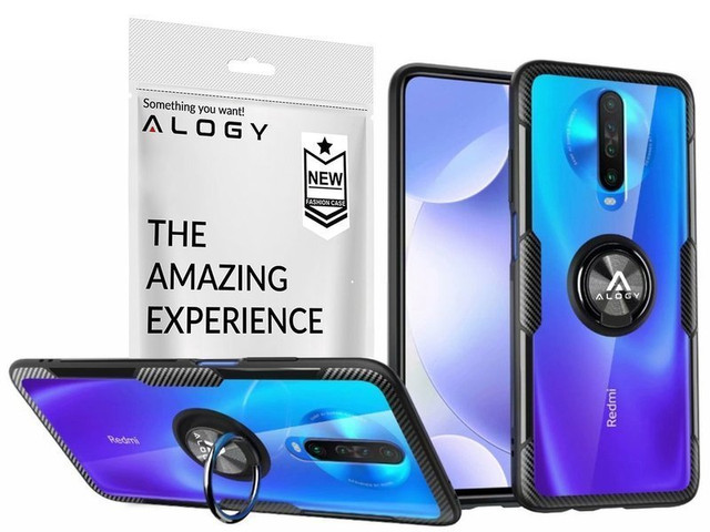 Alogy Ring Holder Clear Armor Case pro Xiaomi Redmi K30 / Poco X2 Black Alogy Glass