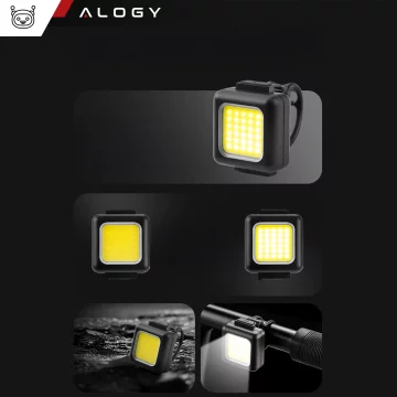 Světlo na kolo pro jízdní kolo, sada 2 světel, přední a zadní, COB, USB, Alogy Bike Light