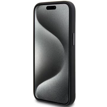 Etui do iPhone 15 AMG Silicone Rhombuses MagSafe czarne