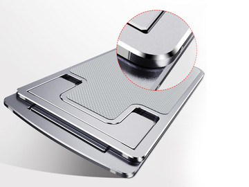 Alogy Adjustable Phone Stand Foldable Desk Stand Silver