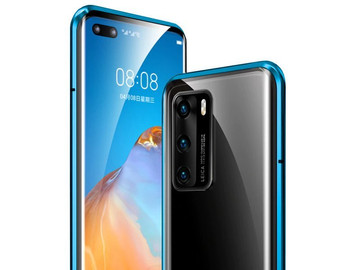 Oboustranné magnetické skleněné pouzdro Dr.Fit pro Huawei P40 Blue