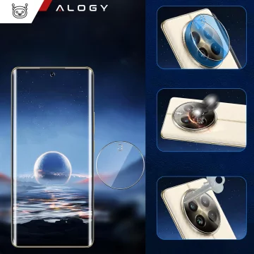 2x Kameralinsenschutzfolie aus gehärtetem Glas für Realme 12 PRO / Realme 12 PRO PLUS 5G Alogy Transparent
