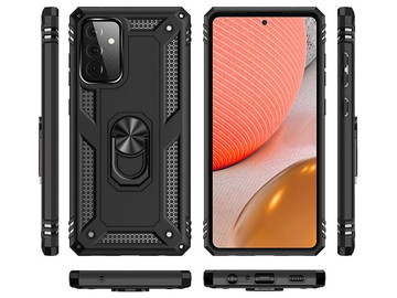 Alogy Stand Armor Ring case for Samsung Galaxy A72 Black
