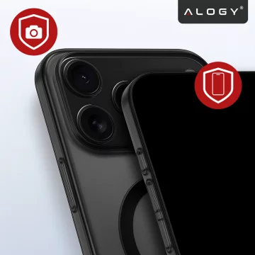 Apple iPhone 17 Pro Max Hülle – Matte MagSafe-Abdeckung mit Linsenschutz, schlank und kratzfest, perfekte Passform – Alogy Skinny MatteCase™ Schwarz